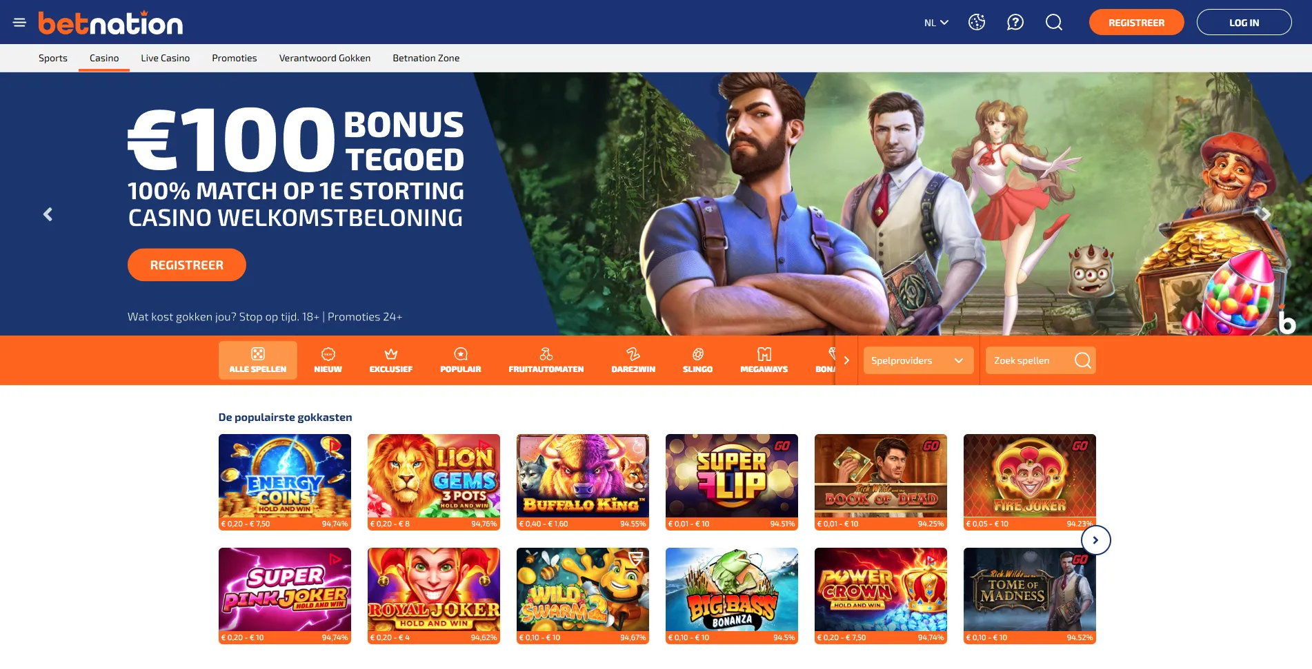 Betnation – Populair Nederlands casino Betnation